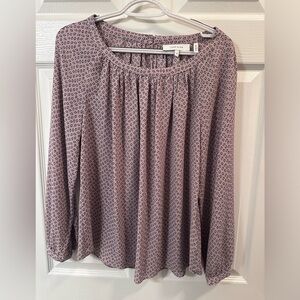 Lark and Ro Pink Blouse with design, size 8 new never worn no tags